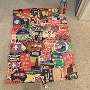 NWT PAPYRUS BON VOYAGE WRAPPING SHEET PRINT